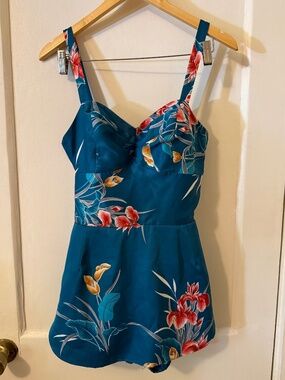 Vintage Paradise Hawaiian Romper